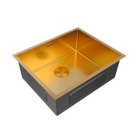 Мойка нерж. сталь NEXT 54 UNI, PM215444-BG, брашированное золото, 540х440мм, Paulmark 1,2мм