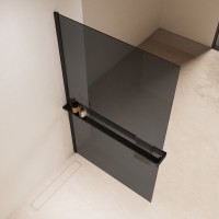 Душевая перегородка Walk-In VSW-1HR900CGB, 900*2000, черный, стекло тонированное