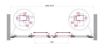 Душевая дверь BelBagno LUCE-BF-2-160-C-Cr