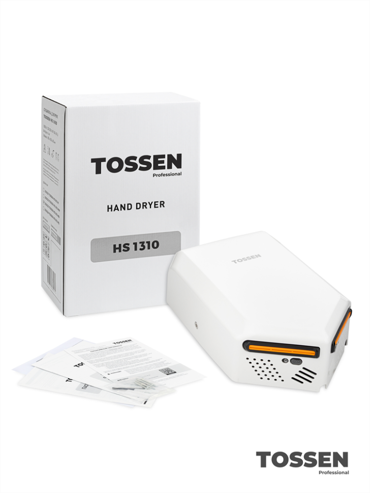TOSSEN HS 1310 MW - высокоскоростная сушилка для рук (ABS-пластик) (коллекция «Классический белый»)  