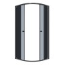 Душевое ограждение Niagara Eco NG-1007-14T (90х90х190) четверть круга,раздвижное,черный,стекло тонированное,1 место