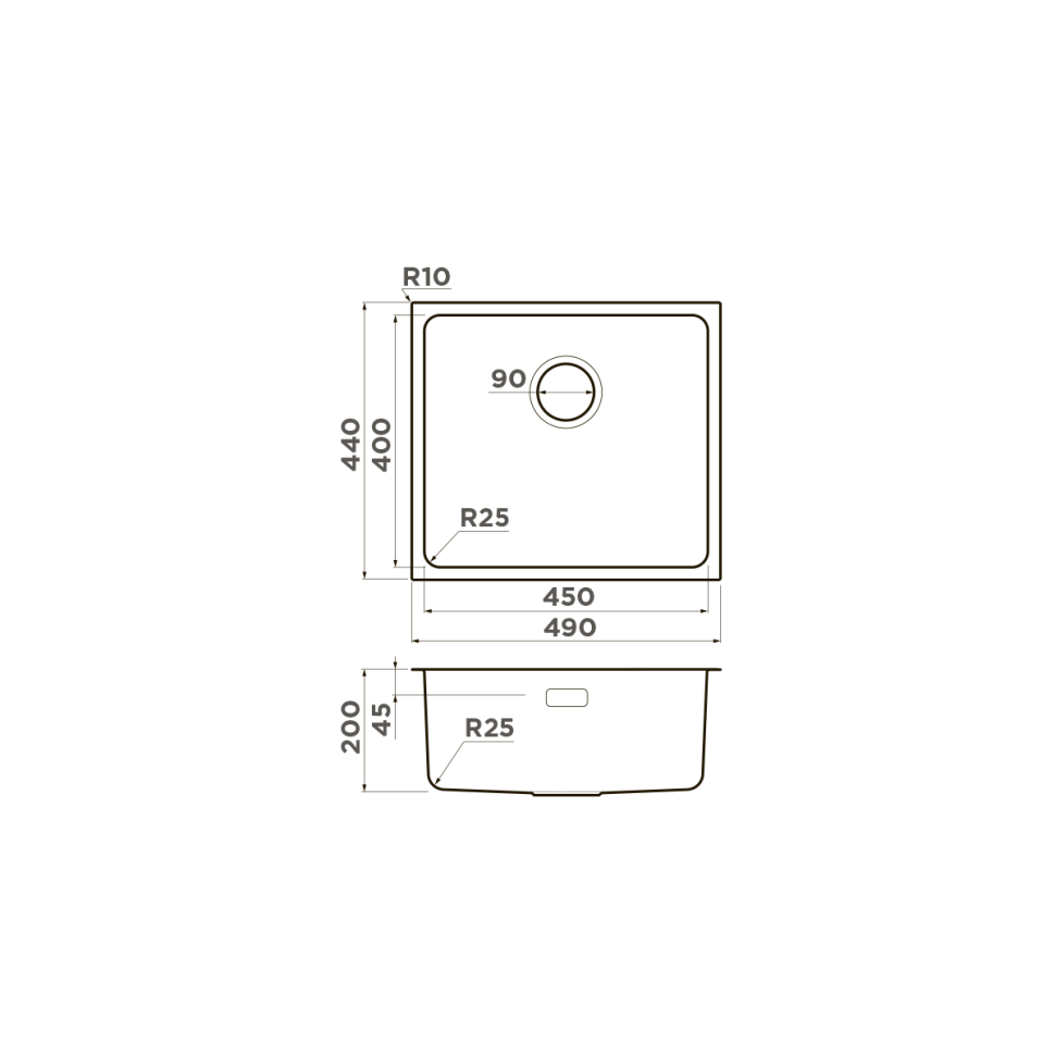 Кухонная мойка Omoikiri Tadzava 49-U/I-IN нерж. сталь/нержавеющая сталь