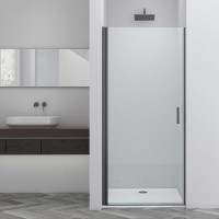 Душевая дверь Alpha VDP-3AL850CLGM, вороненая сталь, стекло прозрачное