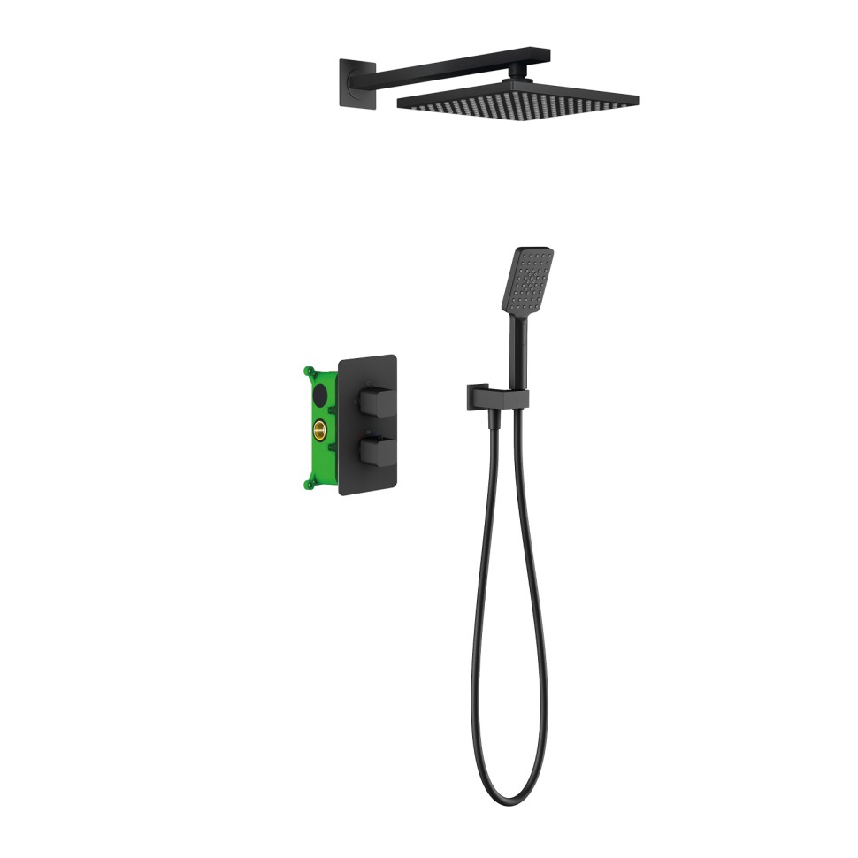 Душевая система встроенная с термостатом Timo Petruma SX-5059/03SM черный