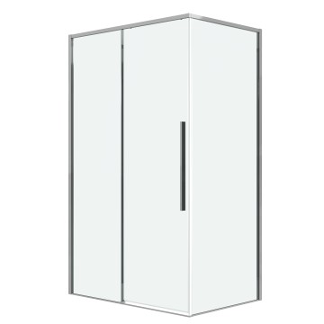 Душевое ограждение Grossman Galaxy 100.K33.01.130.10.00-200.K33.01.100.10.00 (130х100х195) раздвижная,хром,стекло прозрачное,2 места