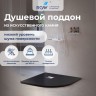 Душевой поддон полукруглый RGW ST/R-G Графит (1000x1000)