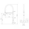 Смеситель ABBER Wasser Kreis AF81141NG для кухни с подключением фильтра и выдвижной лейкой, никель