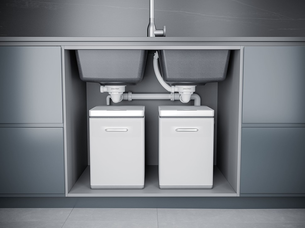 Сифон телескопический двойной с круглым переливом Trust, PM1023-CR, хром, Paulmark