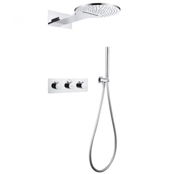 Душевая система ABBER Wasser Kreis AF8151 скрытого монтажа без излива, термостат, хром
