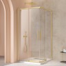 Душевой уголок Слим 8мм (Slim 8mm) VSS-4SL100CLG, 1000*1000, брашированное золото, стекло прозрачное