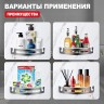 Полка для ванной комнаты угловая 205*205*55мм Raglo графит