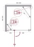 Душевая дверь BelBagno ETNA-60/40-C-Cr