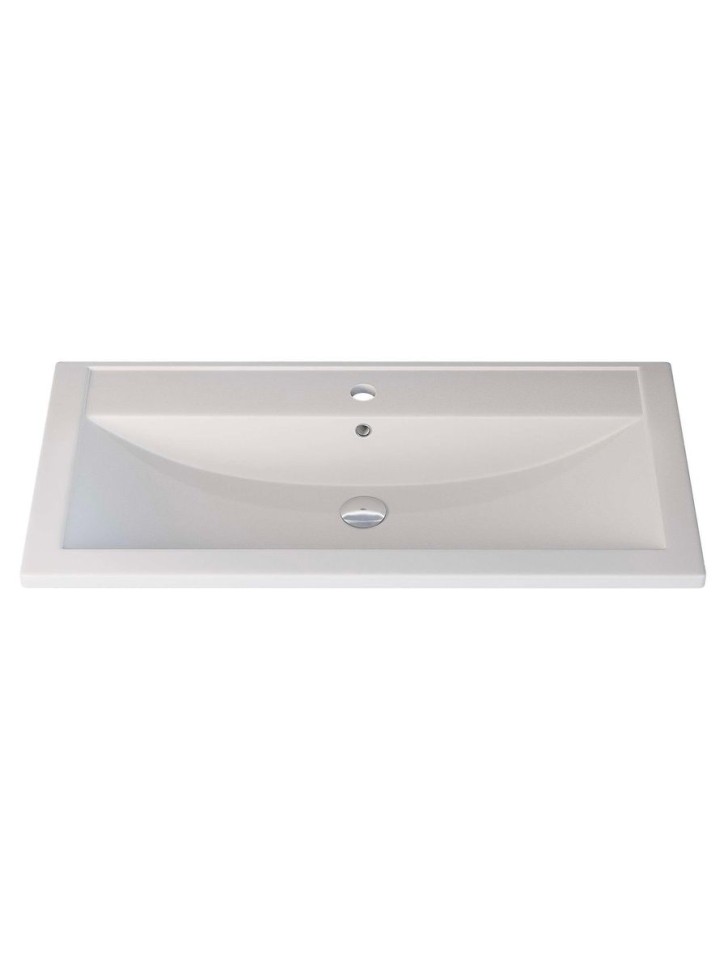 Раковина для ванной кварцевая Uperwood Foster Quartz 90х45,5х17,5 см, белая матовая, жасмин