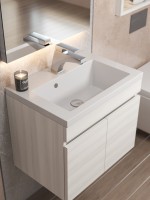 Раковина для ванной 50 см, Uperwood Eva, белая глянцевая