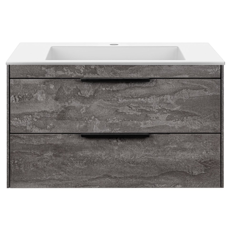 База под раковину Chiara 2D 800 подвесная, 2 выкатных ящика soft-close, G.Stone