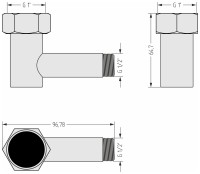 Уголок переходной (G 1&quot; НГ х G 1/2&quot; НР)
