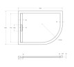 Поддон из искусственного мрамора CEZARES TRAY-AS-RH-120/90-550-30-W-L