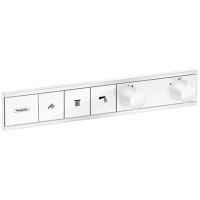 Термостат Hansgrohe RainSelect для душа, 3 источника, внешняя часть, цвет: белый матовый 15381700