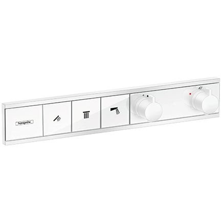 Термостат Hansgrohe RainSelect для душа, 3 источника, внешняя часть, цвет: белый матовый 15381700