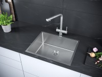 Мойка нерж. сталь NEXT 54 UNI, PM215444-BS, брашированная нерж.сталь, 540х440мм, Paulmark 1,2мм