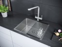 Мойка нерж. сталь NEXT 54 UNI, PM215444-BS, брашированная нерж.сталь, 540х440мм, Paulmark 1,2мм