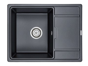 Мойка FLUGEN 50-650, IT-GRANIT, PM216550-BLM, черный металлик, 650х500 мм, Paulmark