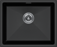 Мойка LUMI 55UNI, IT-GRANIT, LU55-BL, черный, 555х460, Paulmark