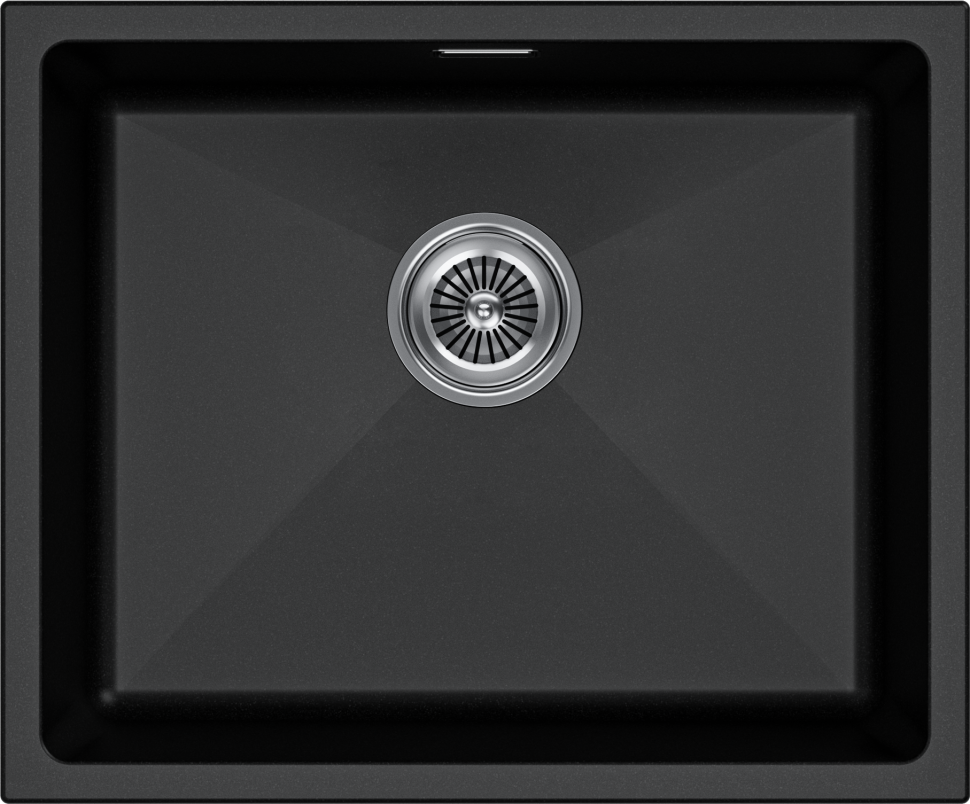 Мойка LUMI 55UNI, IT-GRANIT, LU55-BL, черный, 555х460, Paulmark