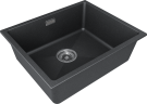Мойка LUMI 55UNI, IT-GRANIT, LU55-BL, черный, 555х460, Paulmark