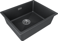 Мойка LUMI 55UNI, IT-GRANIT, LU55-BL, черный, 555х460, Paulmark