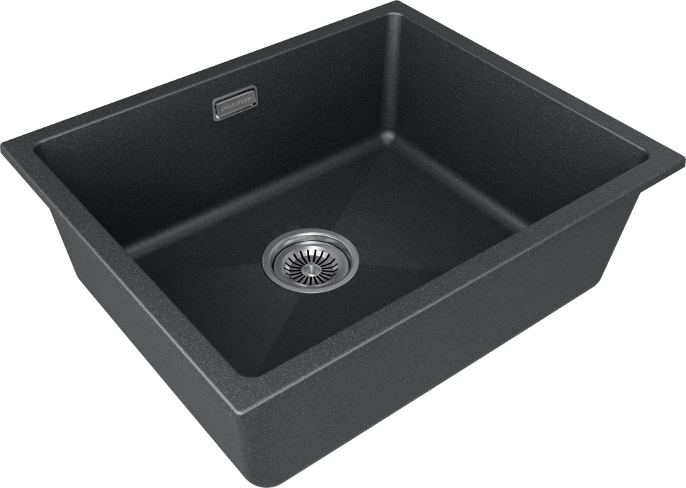 Мойка LUMI 55UNI, IT-GRANIT, LU55-BL, черный, 555х460, Paulmark
