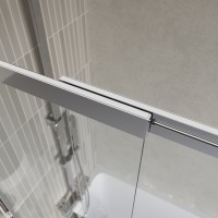 Душевая шторка на ванну BelBagno LUCE-VF-11-100/145-C-Cr