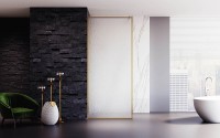 Душевая перегородка Veconi Korato KR-81RG, 900x2000, брашированное золото, стекло дождь
