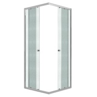 Душевое ограждение Niagara Eco NG-1008-14QMT (80х80х190) квадрат,раздвижное,хром,стекло матовое,1 место