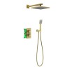 Душевая система встроенная с термостатом Timo Petruma SX-5059/17SM золото матовое