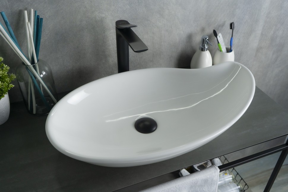 Раковина Gid N9052 51116 накладная белая 65x38x14