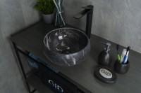 Раковина Gid Mnc480 54432 накладная под камень глянцевая 32x32x15.5