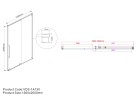 Душевая дверь Arno VPS-1A130CL, 1300, хром, стекло прозрачное