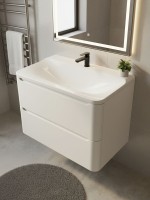 Раковина для ванной полувстраиваемая Uperwood Ocean 80 см, белая глянцевая