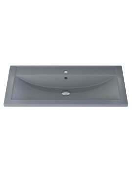 Раковина для ванной кварцевая Uperwood Foster Quartz 90х45,5х17,5 см, серая матовая, бетон