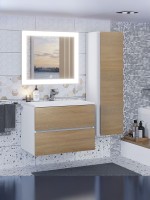 Зеркало для ванной с подсветкой Uperwood Barsa 60х80 см, прямоугольное, сенсор/антизапотевание