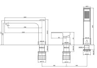 Смеситель на борт ванны BelBagno ROMANO ROM-BVD-CRM