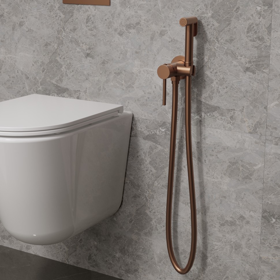 Гигиенический душ VHFW-101BC из латуни, со смесителем, брашированная медь