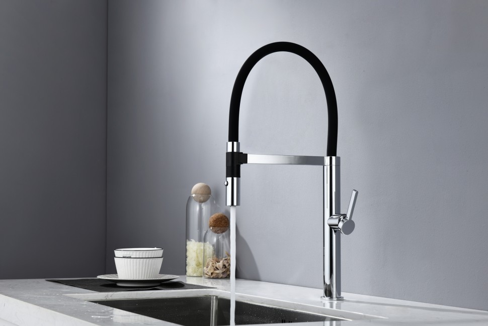 AQM9904CR Cucina Смеситель для кухни с гибким изливом, хром