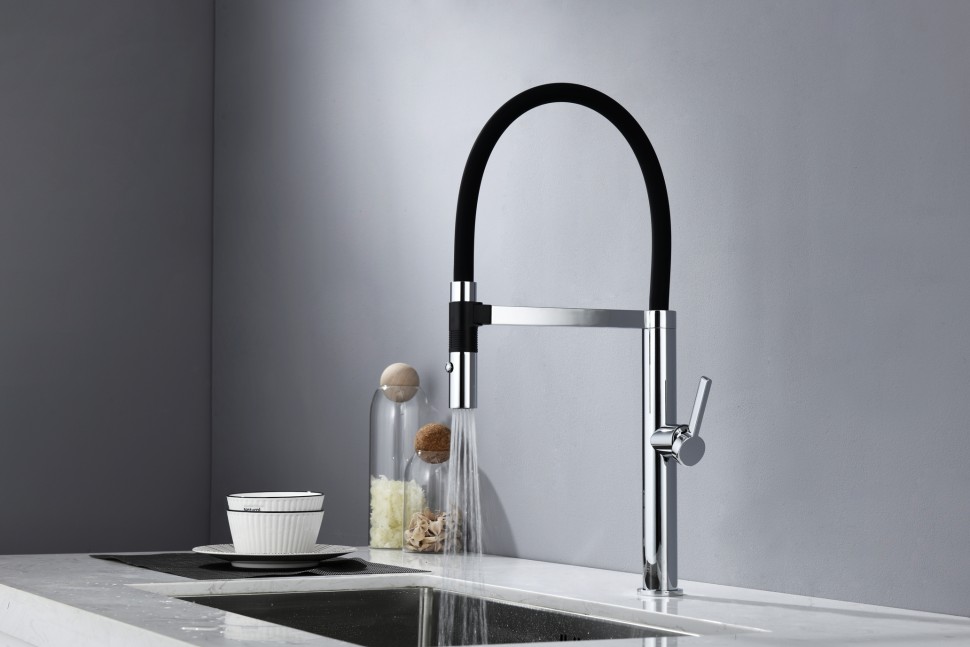 AQM9904CR Cucina Смеситель для кухни с гибким изливом, хром