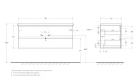 База под раковину подвесная BelBagno ALBANO-1200-2C-SO-RVB