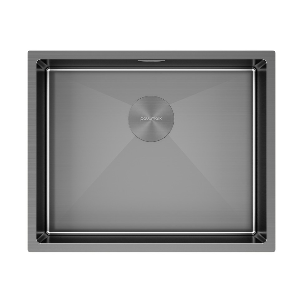 Мойка нерж. сталь NEXT 54 UNI, PM215444-GM, вороненая сталь,540х440мм, Paulmark 1,2мм
