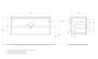 База под раковину подвесная BelBagno KRAFT-1200-2C-SO-RT Rovere Tabacco