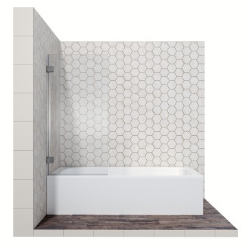 Шторка для ванны Ambassador Bath Screens 16041101 (70х140) хром,стекло прозрачное,распашная,1 место
