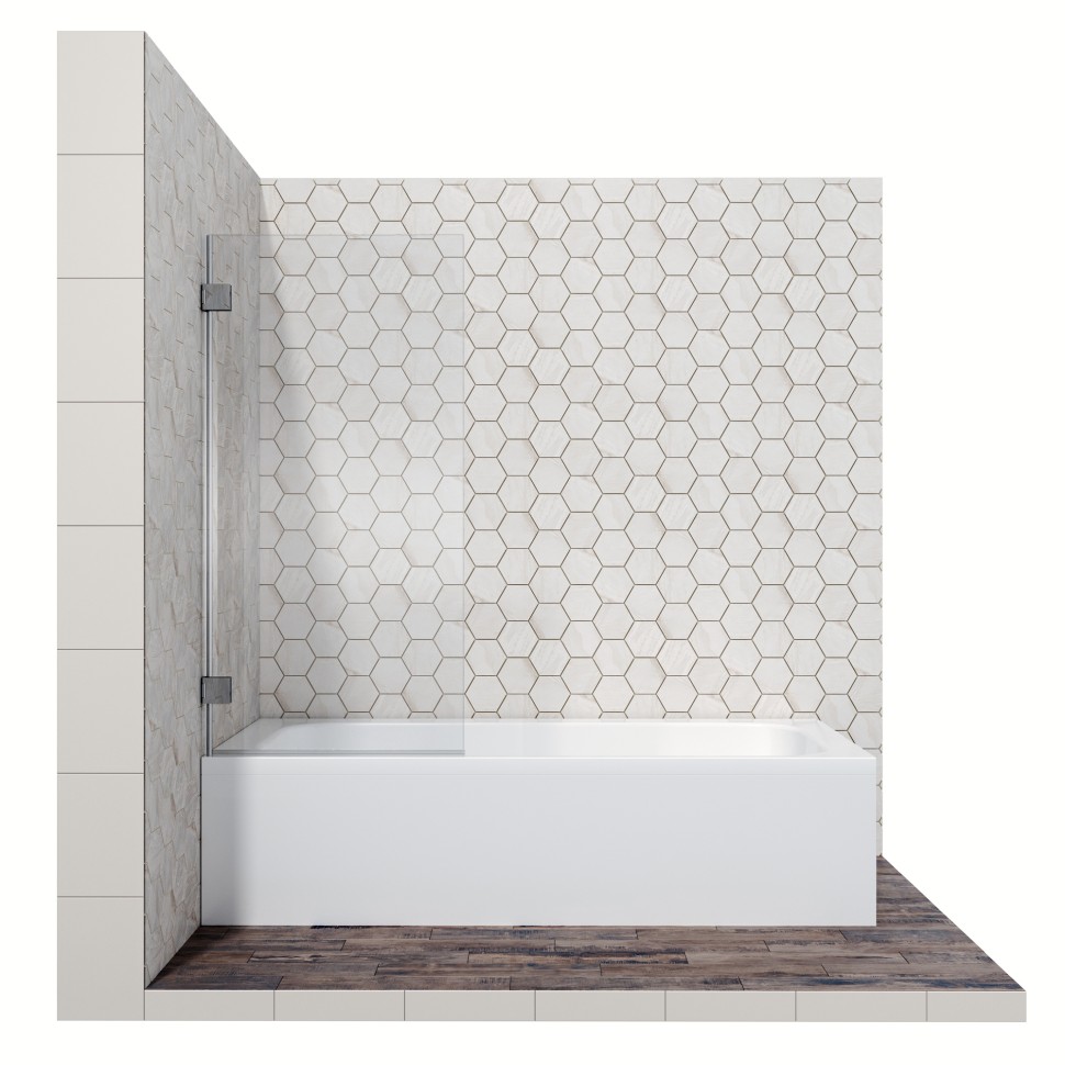 Шторка для ванны Ambassador Bath Screens 16041101 (70х140) хром,стекло прозрачное,распашная,1 место
